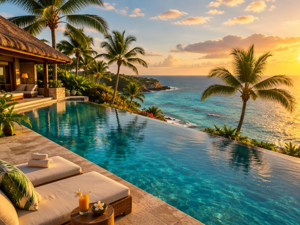 Infinity pool overlooking the ocean